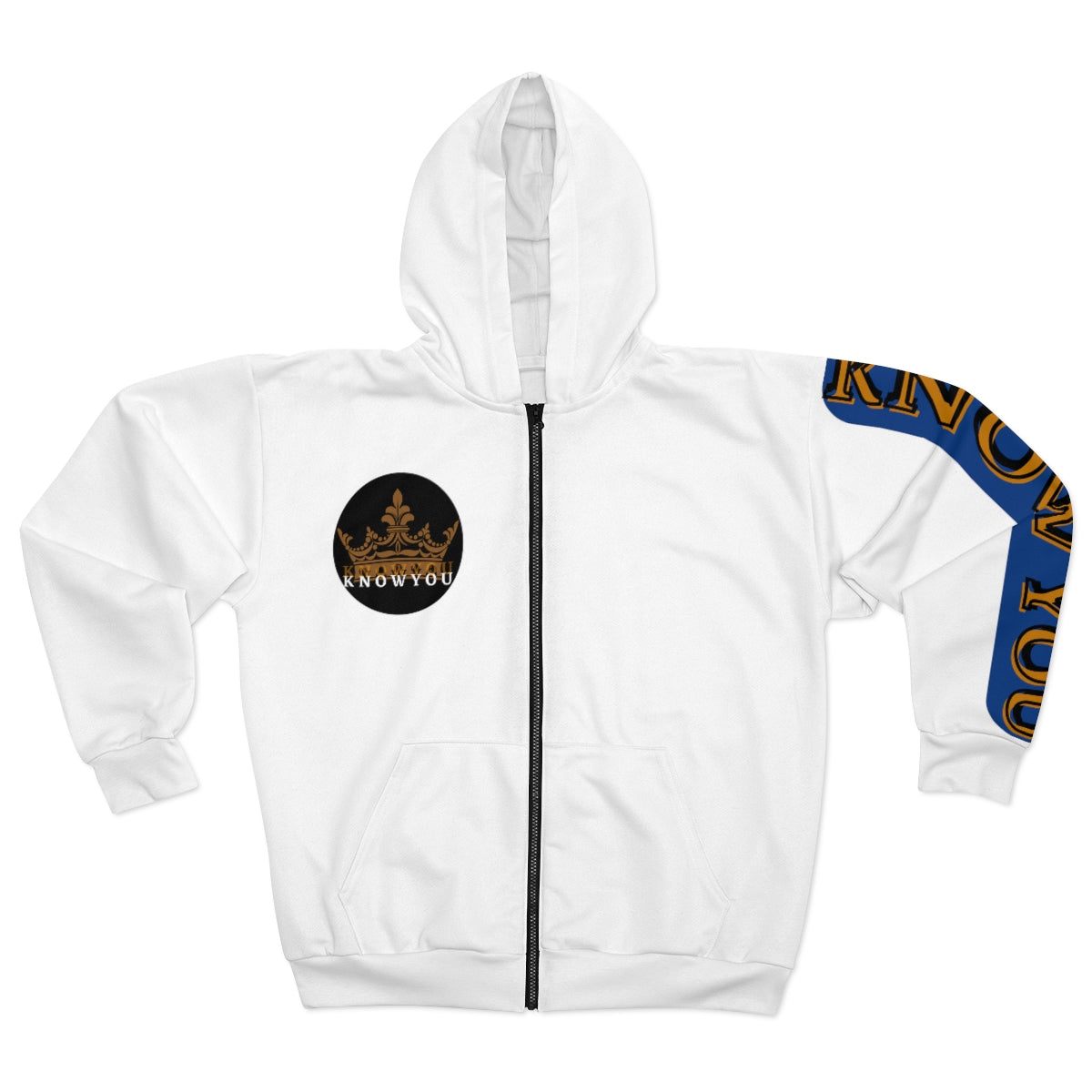 お*。様 unknown ziphoodie Know You Zip Fleece Hoodie (White) – Blue Orchid Store