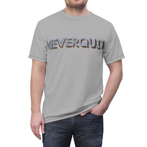 NEVERQUIT Activewear Silver T-Shirt(Light Grey)