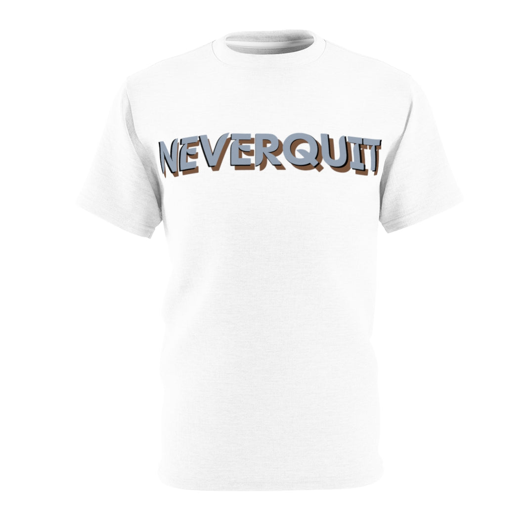 NEVERQUIT Activewear Silver T-Shirt(White)