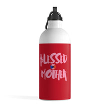 Load image into Gallery viewer, Blessed Mother Stainless Steel Water Bottle (Red)
