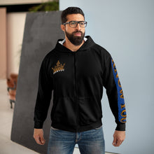 Load image into Gallery viewer, Know You Zip Fleece Hoodie (Black)