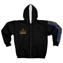 Load image into Gallery viewer, Know You Zip Fleece Hoodie (Black)