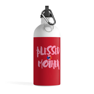 Blessed Mother Stainless Steel Water Bottle (Red)