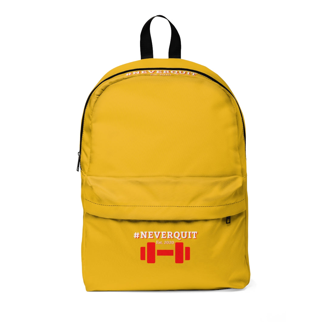 #NEVERQUIT Backpack (Yellow)