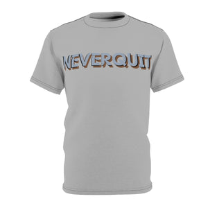 NEVERQUIT Activewear Silver T-Shirt(Light Grey)
